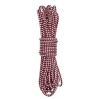 5,5Mm Geflochtene Lederstreifen FüR 11 Yard, Weinrot+Weiß
