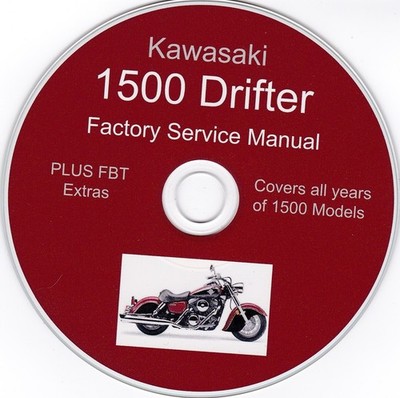 Kawasaki service manual 1999-2004 Vulcan VN 1500 Drifter, PLUS Extras On CD DISC