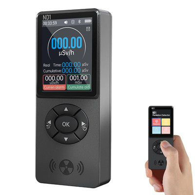 Portable Geiger Counter - Rechargeable Radiation Detector with LCD Display