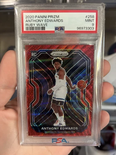 2020 Panini Nba Prizm Timberwolves Anthony Edwards #258 Ruby Wave Prizm Rookie