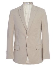 Calvin Klein Big Boys Stretch Subtle Pinstripe Heather Blazer, Birch