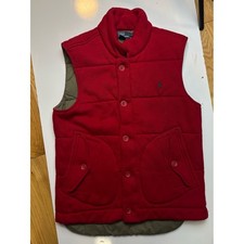 Polo Ralph Lauren vintage Red Quilted vest sz M euc