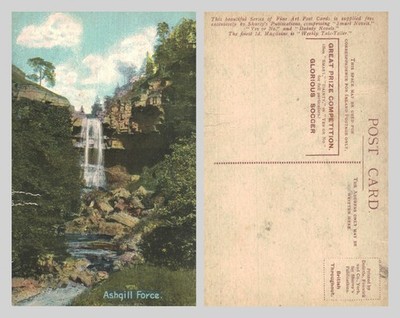 Vintage Postkarte - Ashgill Force Wasserfall, Cumbria UK - UNBESENDET