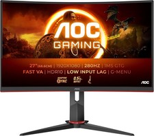 AOC C27G4ZXE 27" FHD FreeSync Curved Gaming Monitor  HDMI DP - Black - C27G4ZXE