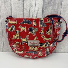 Cath Kidston London Red Dog Patterned Shoulder Crossbody Saddle Bag