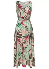 Vivance Printed V-Neck Maxi Dresssize 10 LB 3614