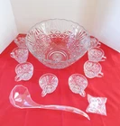 Anchor Hocking 18 pc. Arlington Punch Set Service For 8 Includes Ladle & Hangers