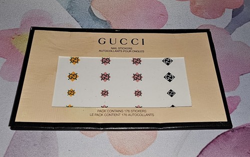 Juego de pegatinas para arte en uñas Gucci edición limitada - 176 pegatinas de diseñador 