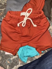Simply Bee Unisex Kids' Rust Orange Shorts with Drawstring Waist