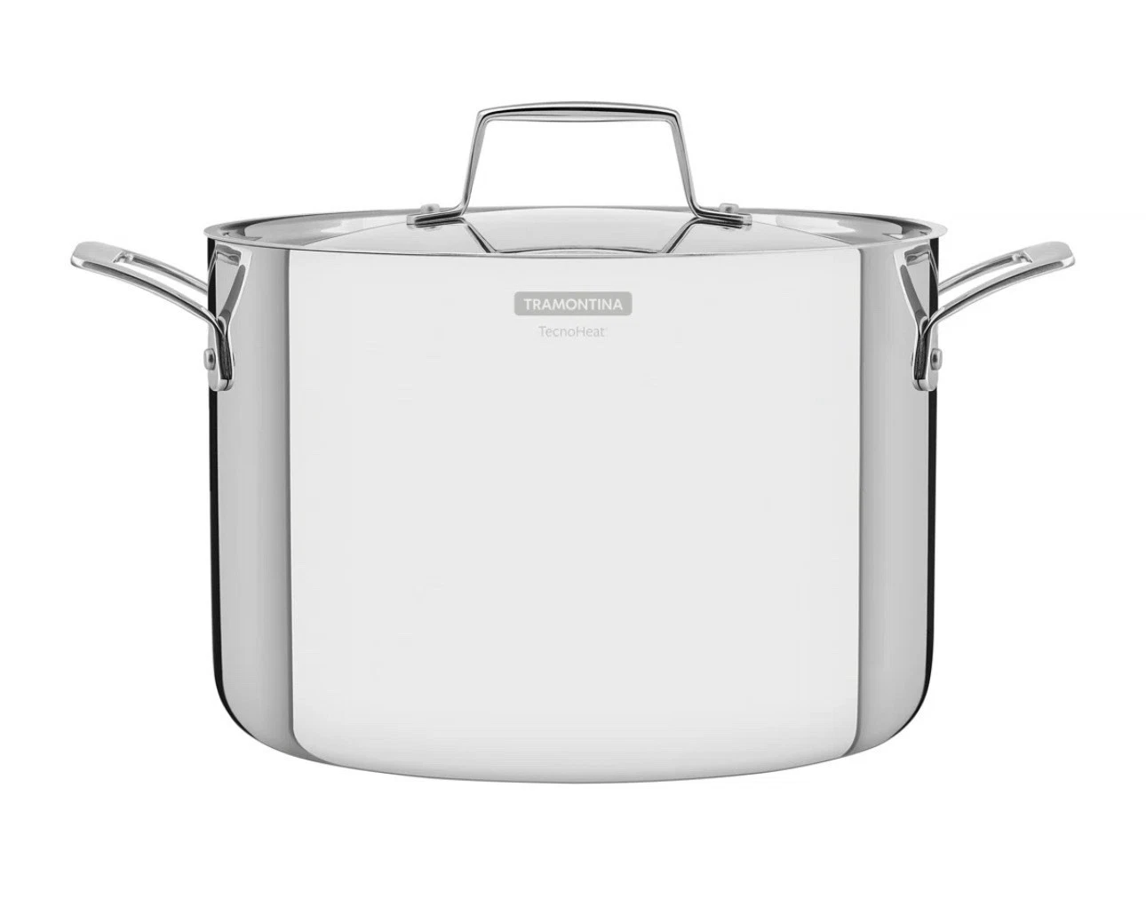 Tramontina 3-Ply Stainless Steel Stockpot with Lid￼ Covered Cookware 7.7L 18/10