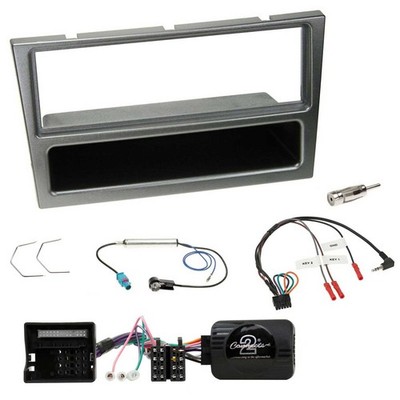 Radioset Lenkradadapter DIN Autoradio für Opel Corsa C 04-06 aluminium