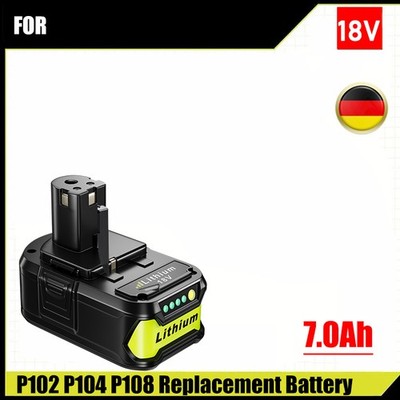 18V 7.0Ah neu Akku für RYOBI One+ Plus Lithium RB18L50 P108 P104 Batterie