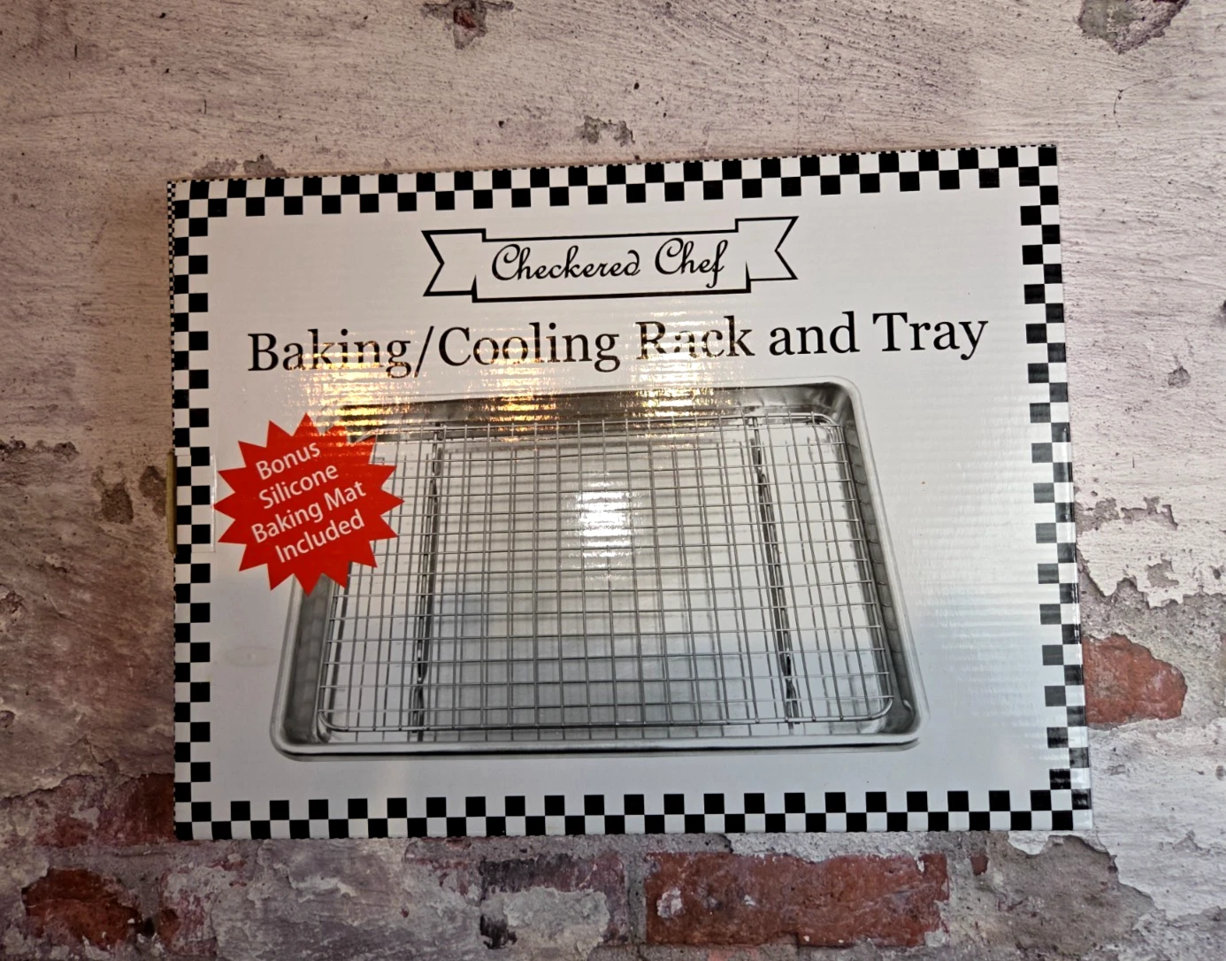 Checkered Chef 1/4 Sheet Pan Set with Silicone Baking Mat & Cooling Rack – NEW i