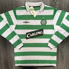BNWT Umbro Celtic 2004/2005 Long Sleeve Home Shirt Mens Large L