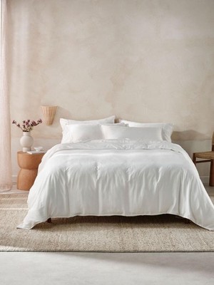 Linen House Surf Wash Quilt Cover Set (White) - King