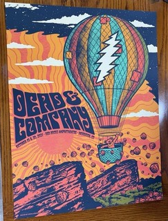 Dead and Company Poster 10/19 20/2021 Red Rocks CO Signed & Numbered(1055/1250)