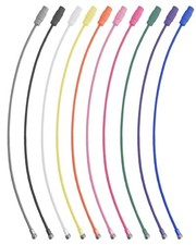 50 Pcs Metal Wire Keychains, 6" Colored Coated Wire Key Rings Kit