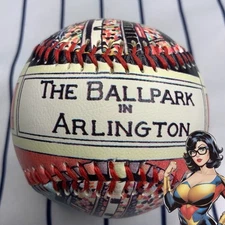 Unforgettaball Ballpark At Arlington Texas Rangers  Souvenir Baseball Ball