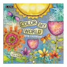 Lang Companies,  Color My World 2026 Mini Wall Calendar, 7'' X 7'', 12-Month Cal