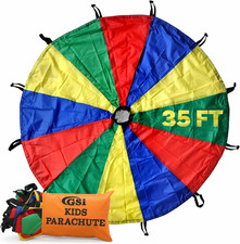 Kids Play Parachute Rainbow Parachute Toy Tent Game for Children Gymnastics Coop