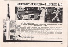 Solartron Atlas Rocket Test Equipment Vintage 1960 Air Force Magazine Print Ad