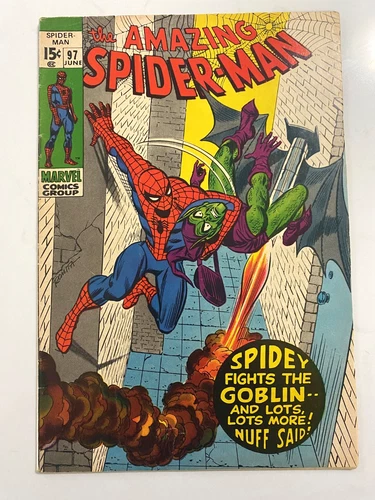 Amazing Spider-Man #97 1971 FN Green Goblin! Non CCA Drugs White Off White