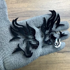 Badges Emblem Hell Pala Lime, 2 Badges, Fender Angry Agressive Black