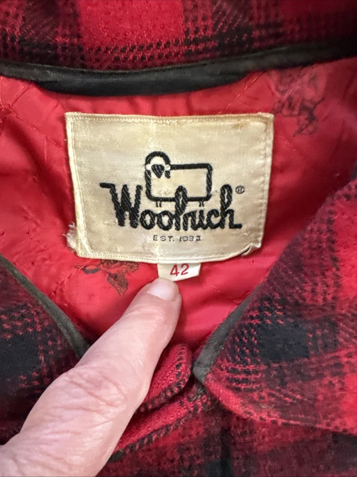 Vintage woolrich red plaid hunting jacket & Pants 42 - Image 2 of 4