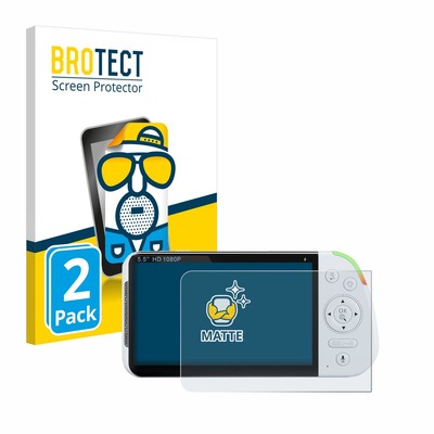 2x Schutzfolie matt für Babysense MaxView-2CAM 5,5'' Panzerfolie Displayschutz