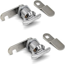 2Pcs Thumb Operated Cam Lock 7/8" Non-Locking Compartment Lock for RV, Camper, V