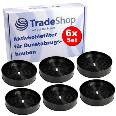 TRADE-SHOP Aktiv Kohle Filter KSC 700 (6x) Umluft Dunst Abzug Haube für Oranier Gorenje MAN