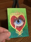 ACEO Original Heart Eye Tears Whimsigoth Fantasy Gothic Alternative Acrylic Art — photo 2