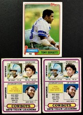 Tony Dorsett (3) Card Lot - 1980 Topps & 1981 Topps DALLAS COWBOYS