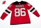 First Ever NHL Autograph of Jack Hughes. Signed on Authentic NJ Devil Jersey 86.