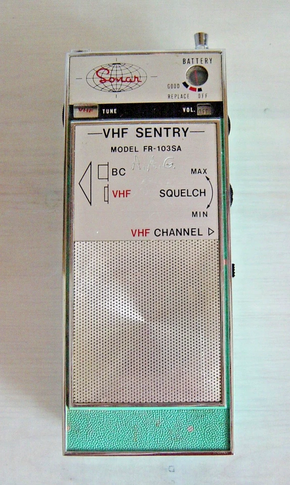 Handfunkgerät AM-VHF Sentry Model FR-103 SA Sonar Radio Corp.: New York, Rarität