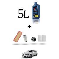 Hoffcar Servicekit 4 Filter Und 5L ÖL FüR Alfa Romeo 147 (937) 1.9 Jtd 74Kw 2