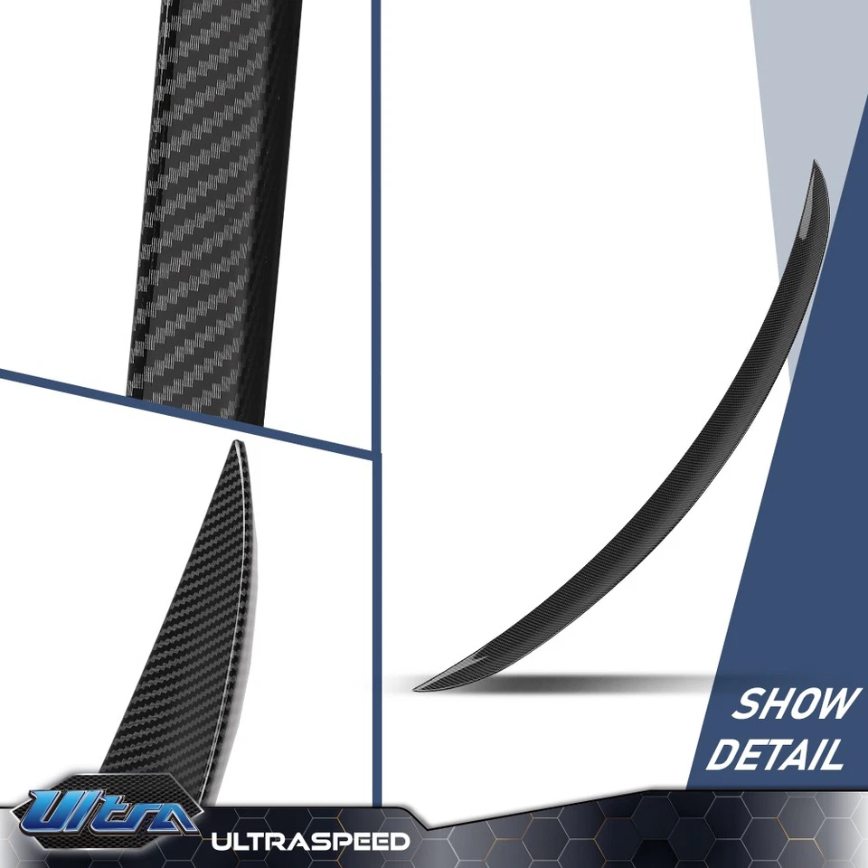 Alerón trasero apto para BMW E90 serie 3 M3 2005-2011 estilo MP aspecto carbono Foto 4 de 4