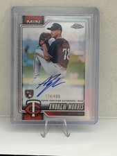 2026 Topps Chrome ANDREW MORRIS REFRACTOR Rookie Auto On Card RC! /499!. rookie card picture