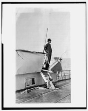 Photo:Howard M Hanna Pilot House After Storm 1913 Steamboat Deck Damage