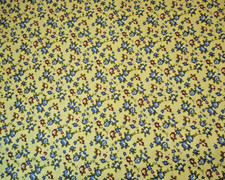 Civil War Reproduction Fabric By Yard Blue Maroon Grn Floral Dusty Yellow Cotton