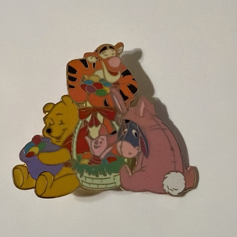 2002 Disney Easter Winnie Eeyore Piglet Tigger Disneyland Resort Pin LE3500
