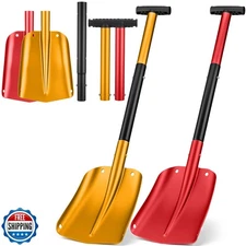 Gisafai 2 Pcs 34'' Detachable Emergency Snow Shovel for Car Alumi