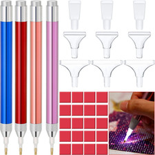 4 Pieces LED Diamond Painting Drill Pen 5D Diamond Painting Lighted Pen Diamond