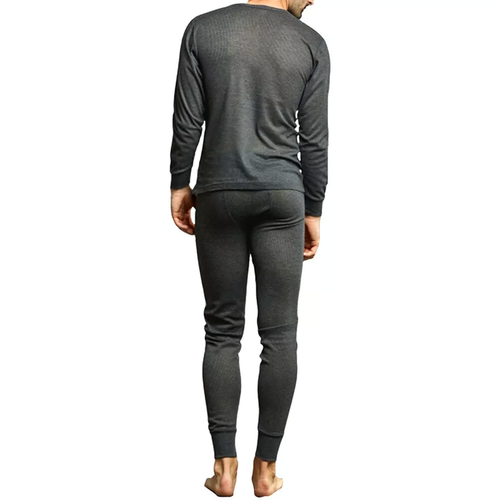 Mens Cotton Blend Waffle Knit Thermal Top & Bottom Underwear Set - Picture 8 of 20