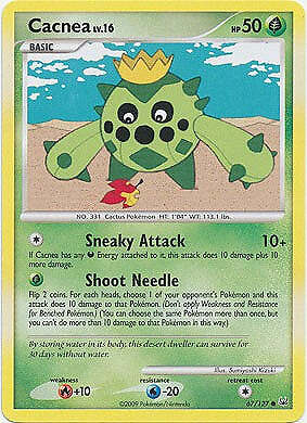 Pokemon Platinum Edition Common Card - Cacnea 67/127
