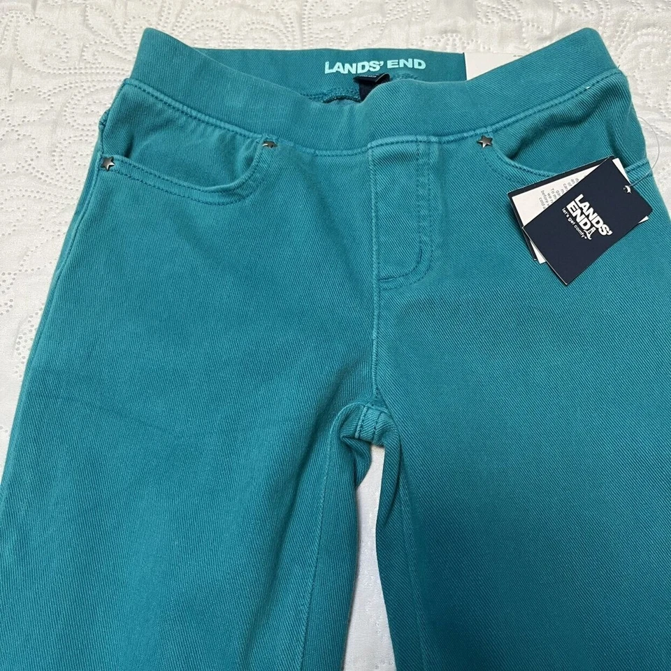 NWT Lands End Denim Leggings Size 8 - Image 3 of 4