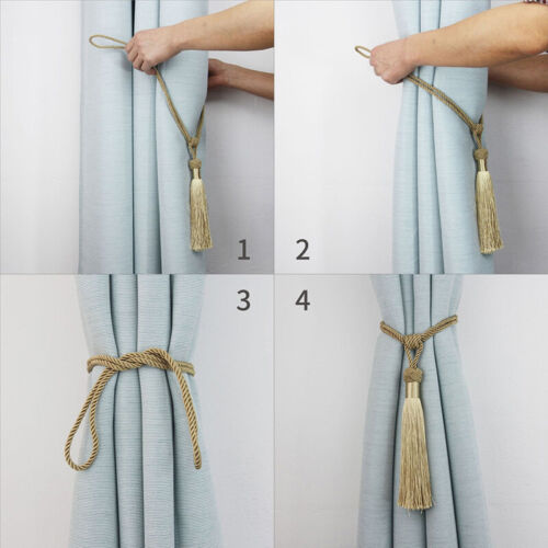 Fermatenda per tende da 1 pezzo Clip per tende con nappe ❤KT - Picture 1 of 19