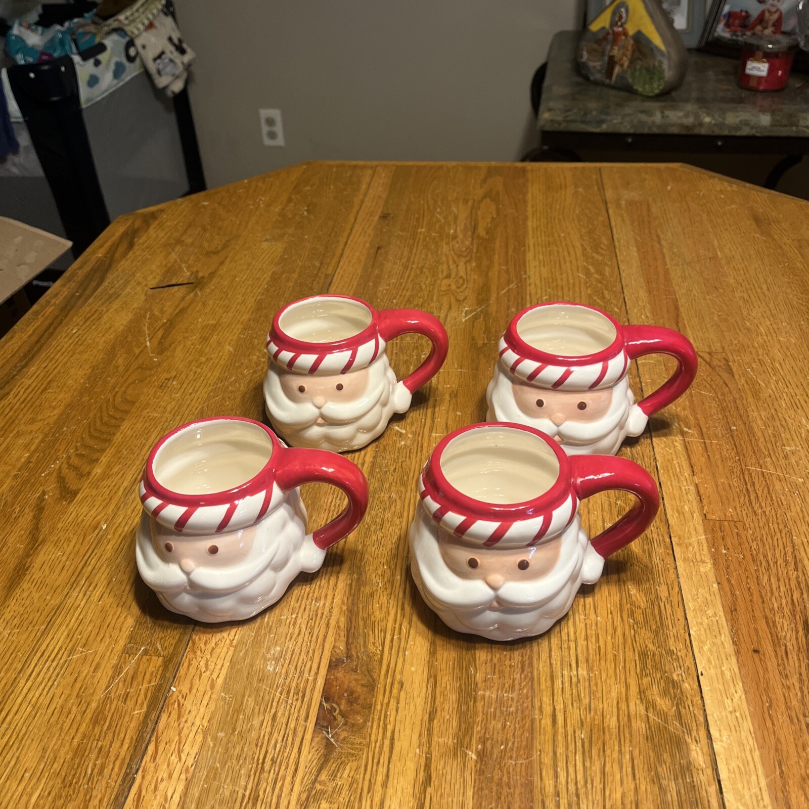 Set of 4 Vintage 2009 Target Santa Claus Hot Chocolate Mugs