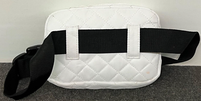 DKNY WOMENS OPTIC WHITE QUILTED BELT FANNY PACK CROSSBODY  display picture 1