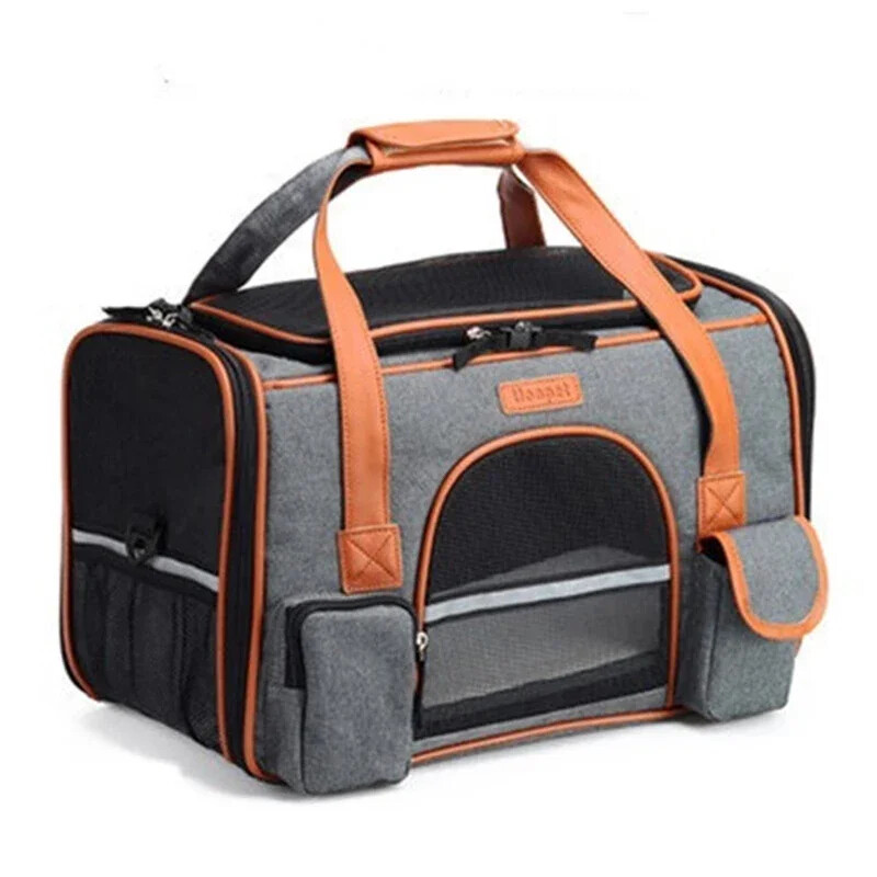 Portable Crossbody Pet Carrier Backpack for Dogs & Cats  -image